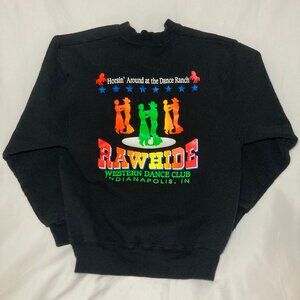 Vintage RARE 1990s Indianapolis Rawhide Western Dance Club Crew Neck Size M